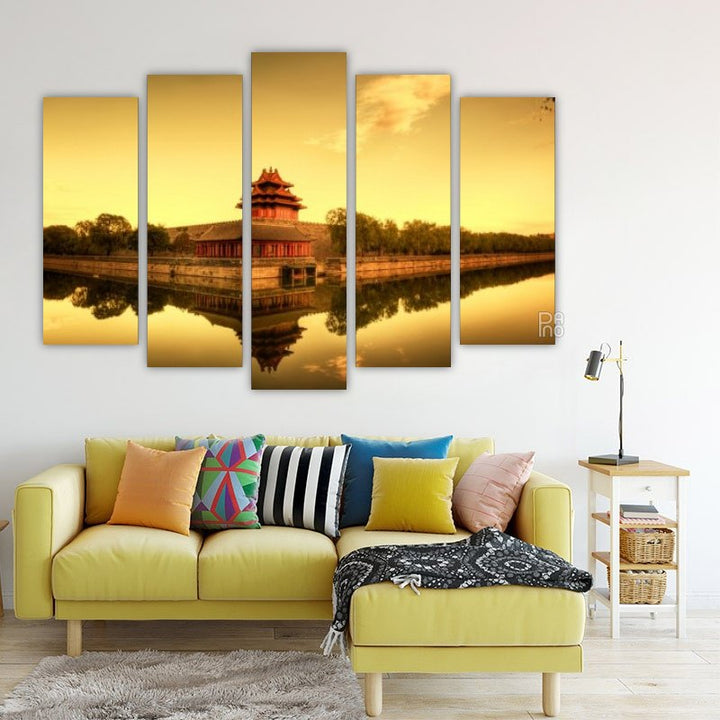 Forbidden City, Beijing – five-piece modular wall art