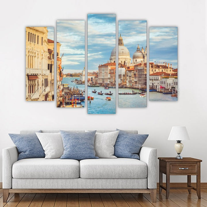 Panoramic View of the Famous Grand Canal – five-piece modular wall art