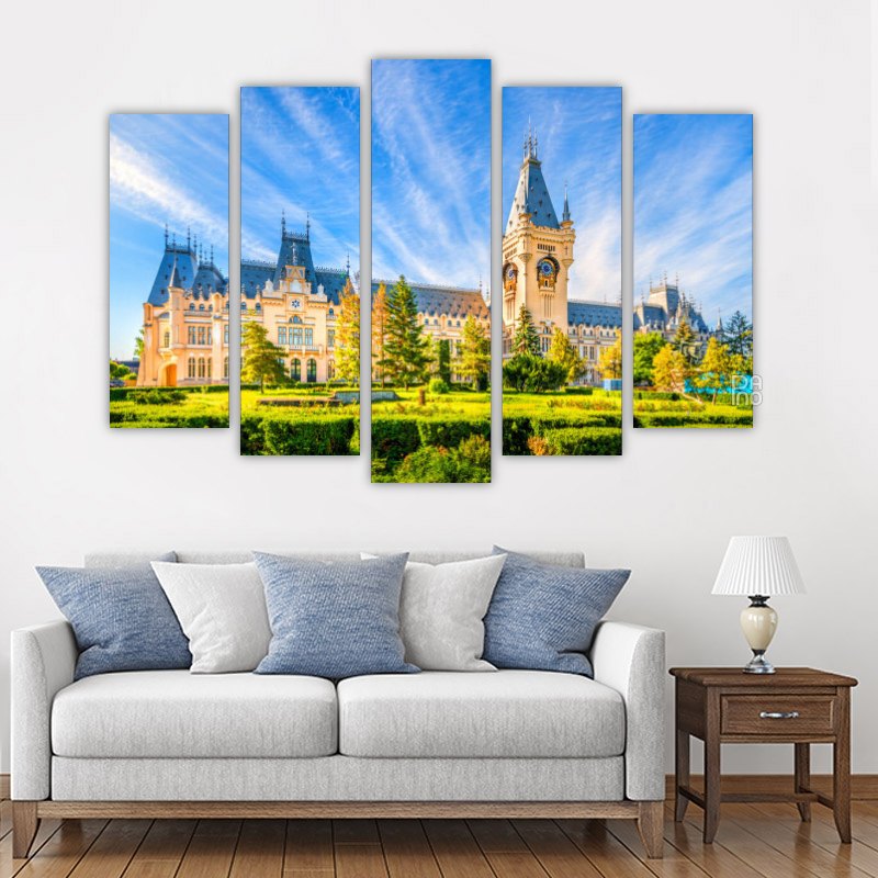 Palace of Culture – five-piece modular wall art