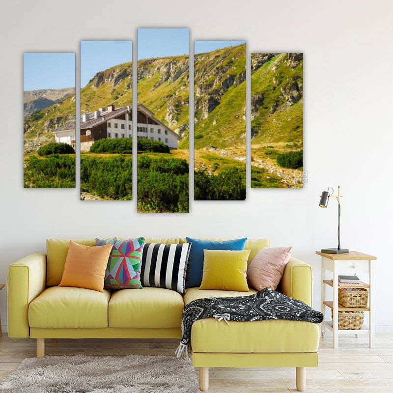 Mountain landscape – five-piece modular wall art