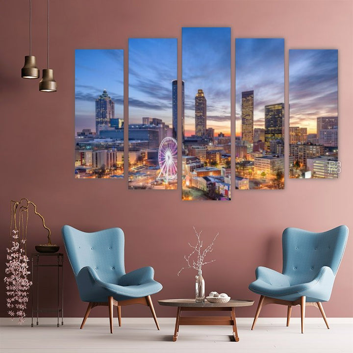 Atlanta, Georgia, USA – five-piece modular wall art