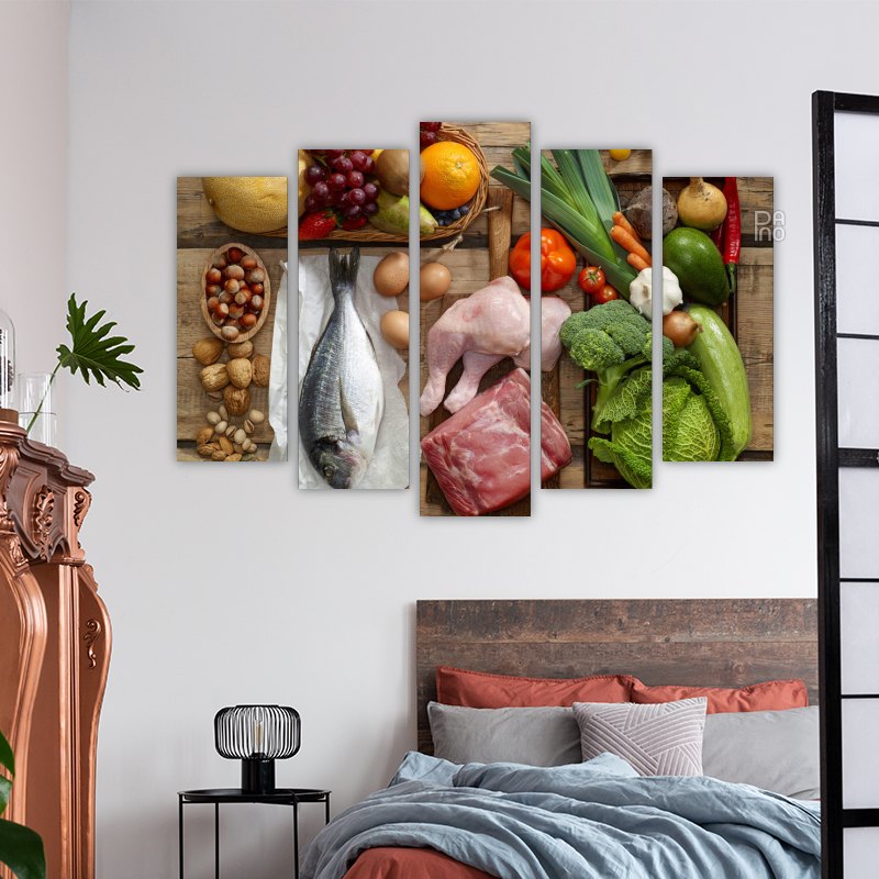 Vegetables and assorted meats – reference image 3