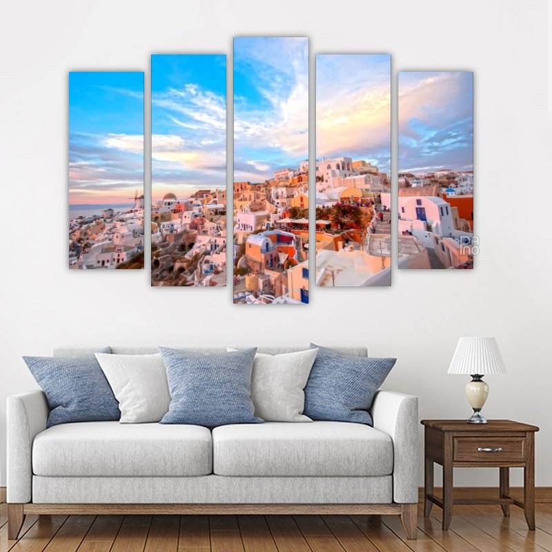 Oia, Santorini – five-piece modular wall art