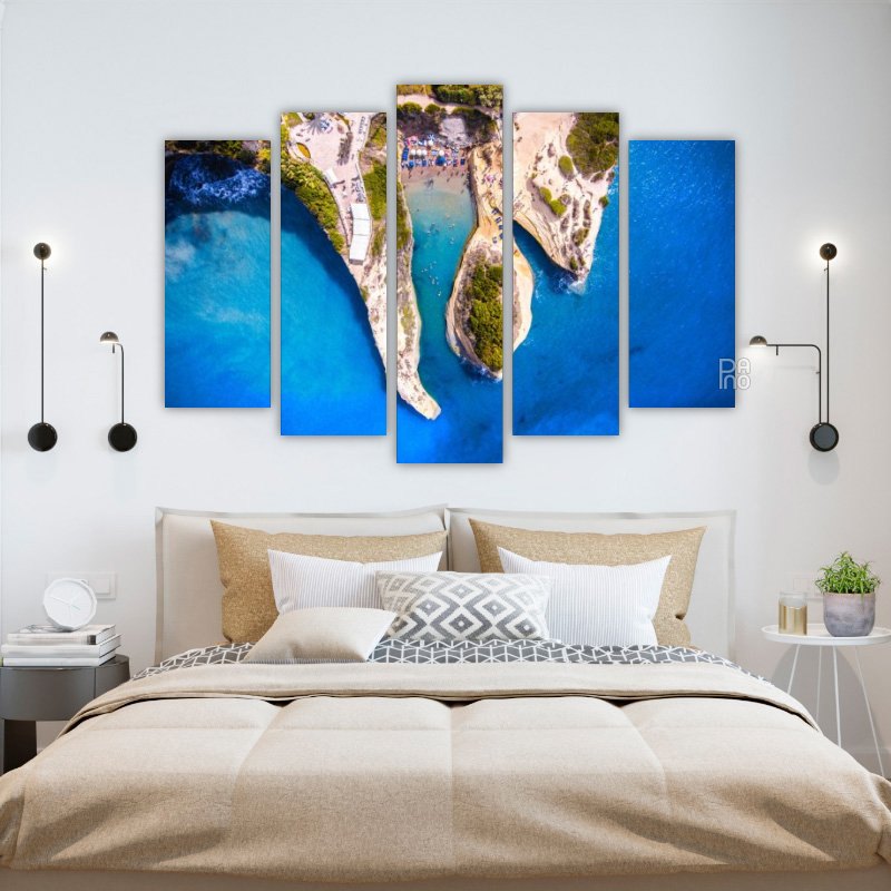 Corfu Kerkyra, Greece – five-piece modular wall art