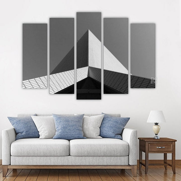 Modern Building – five-piece modular wall art