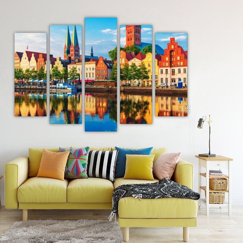 Lübeck, Germany – five-piece modular wall art