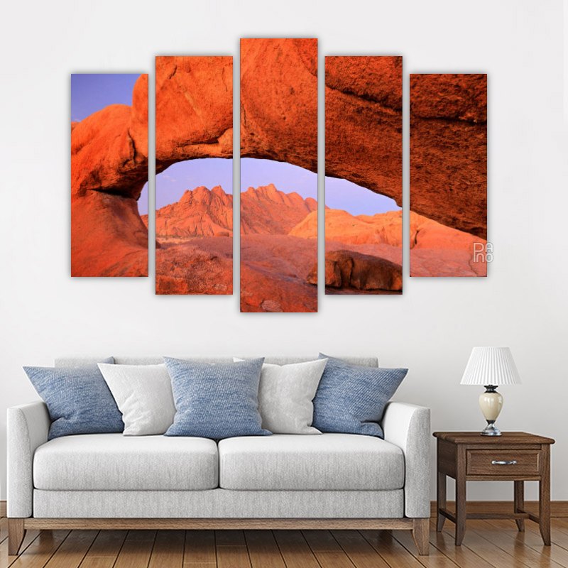 Rock bridge – five-piece modular wall art