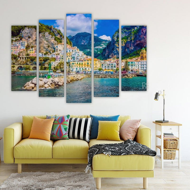 Amalfi – five-piece modular wall art