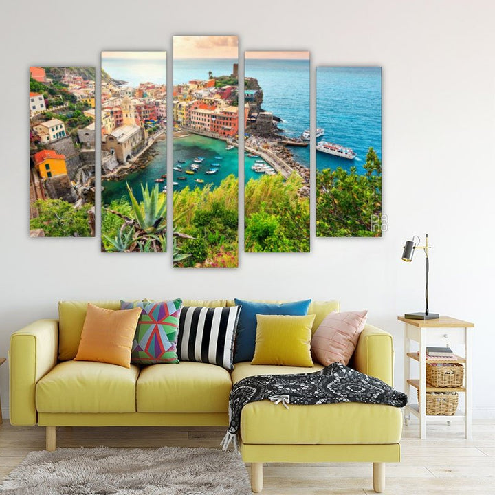 Vernazza – five-piece modular wall art