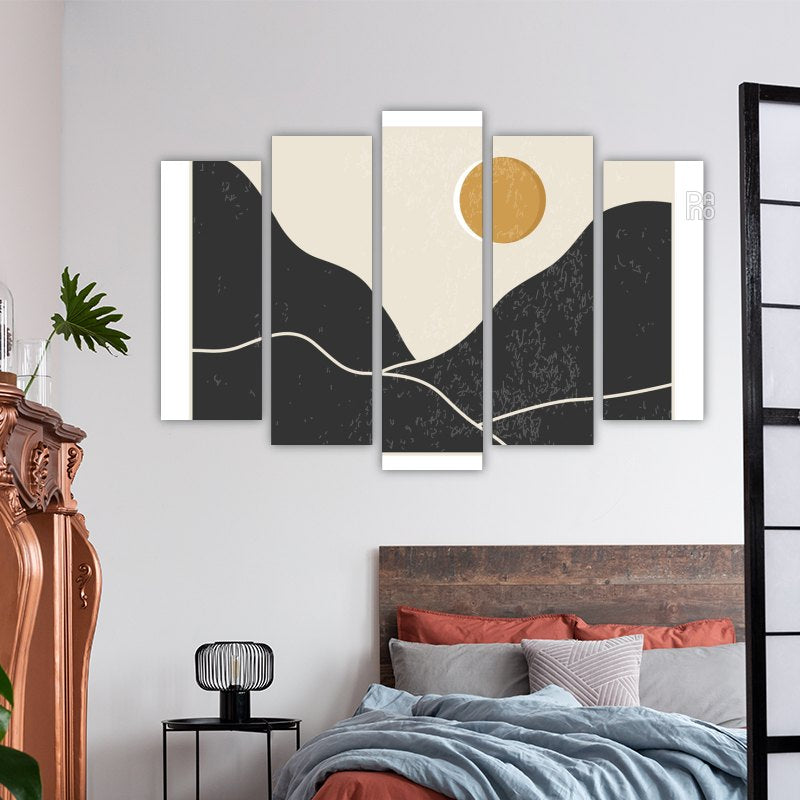 Abstract collage of mountain and sunset – reference image 3