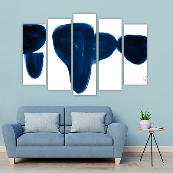 Abstract graphic – five-piece modular wall art
