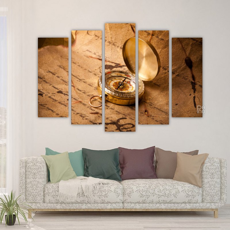 Compass – five-piece modular wall art