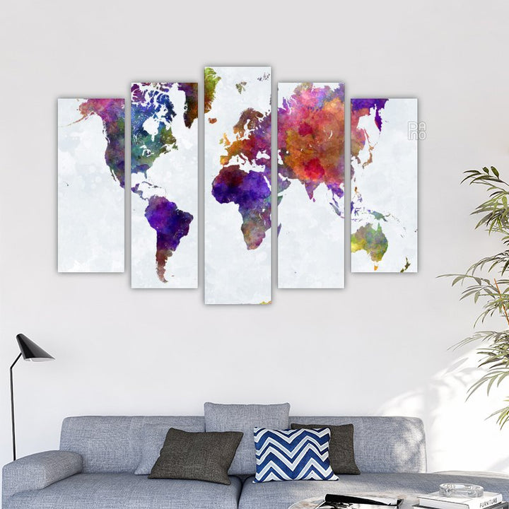 Watercolor world map – reference image 2
