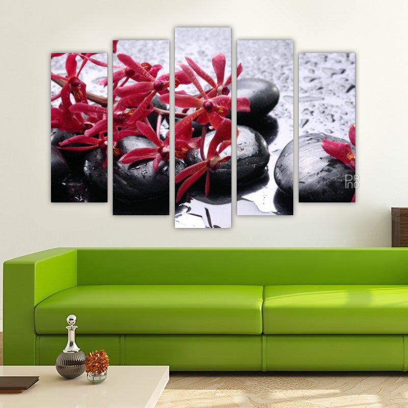 Spa Still Life – five-piece modular wall art