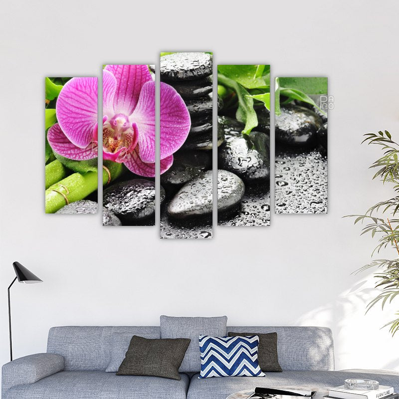 Pink Orchid with Bamboo – reference image 2