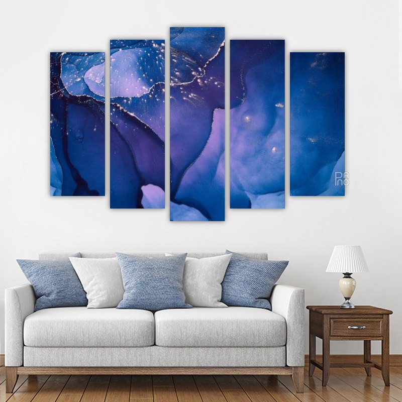 Ink Translucent Colors – five-piece modular wall art