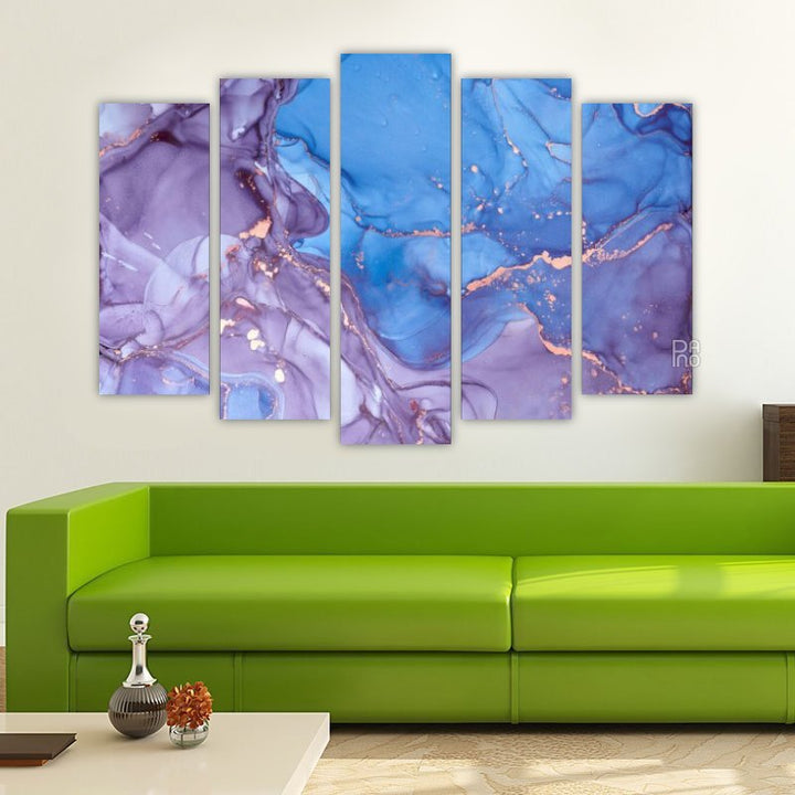 Abstract Color Gradients – five-piece modular wall art