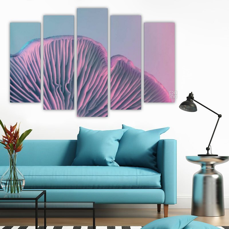 Abstract sponge – five-piece modular wall art