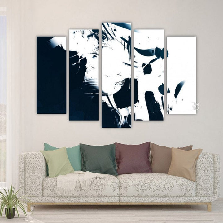 Creative illustration – five-piece modular wall art