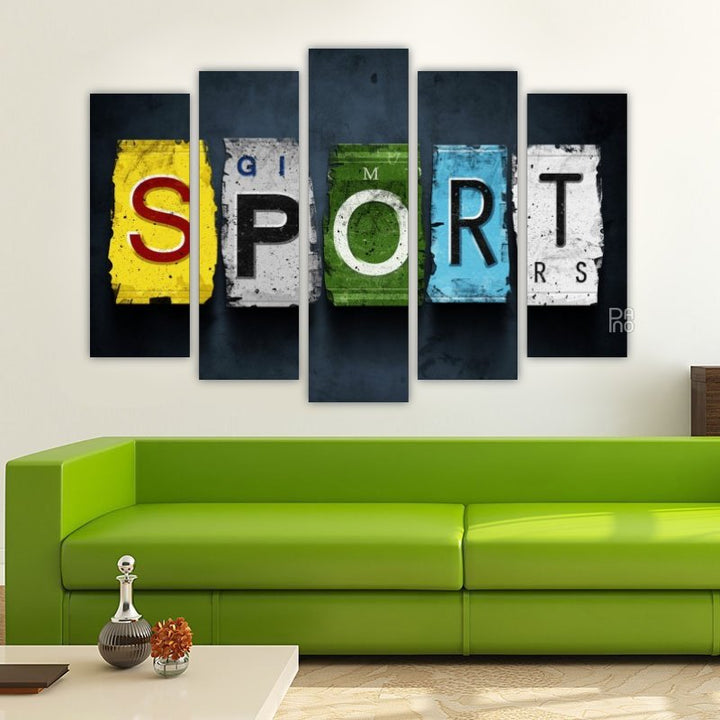 Sports Backboard – five-piece modular wall art