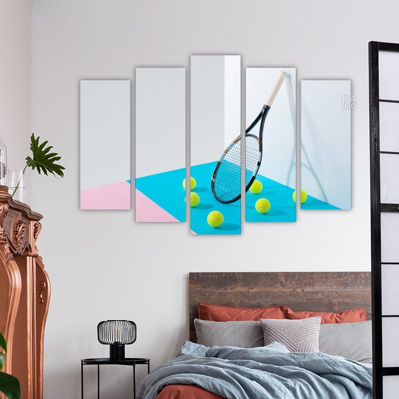 Tennis Racket on Colorful Background – reference image 3