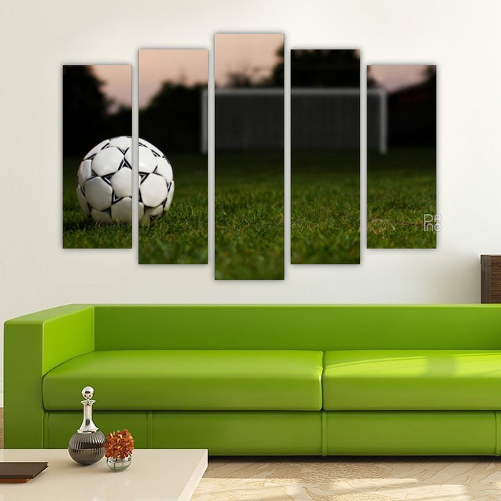 Football Field with Ball – five-piece modular wall art