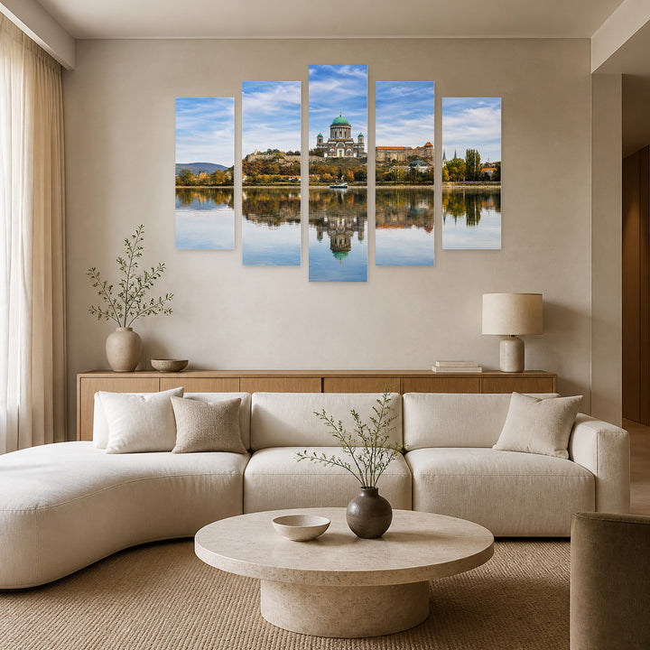 Basilica of the Holy Virgin Urban Panorama — five-panel wall art in frontal interior | 5wallart 52673 M3