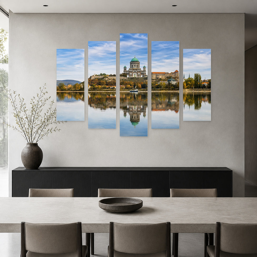 Basilica of the Holy Virgin Urban Panorama — five-panel wall art in alternate frontal interior | 5wallart 52673 M4