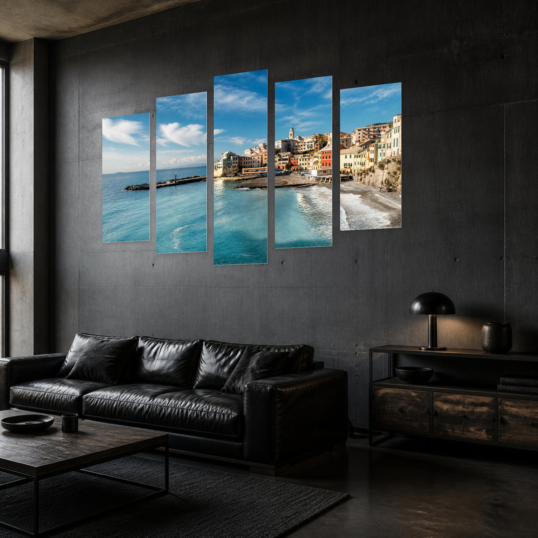 View of Bolasco with Dreamlike Atmosphere — five-panel wall art in perspective interior | 5wallart 53822 M2