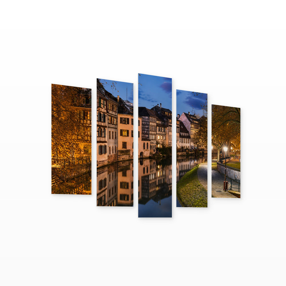Il Reca in Serene Light — five-panel wall art on white background in perspective | 5wallart 53828 M1