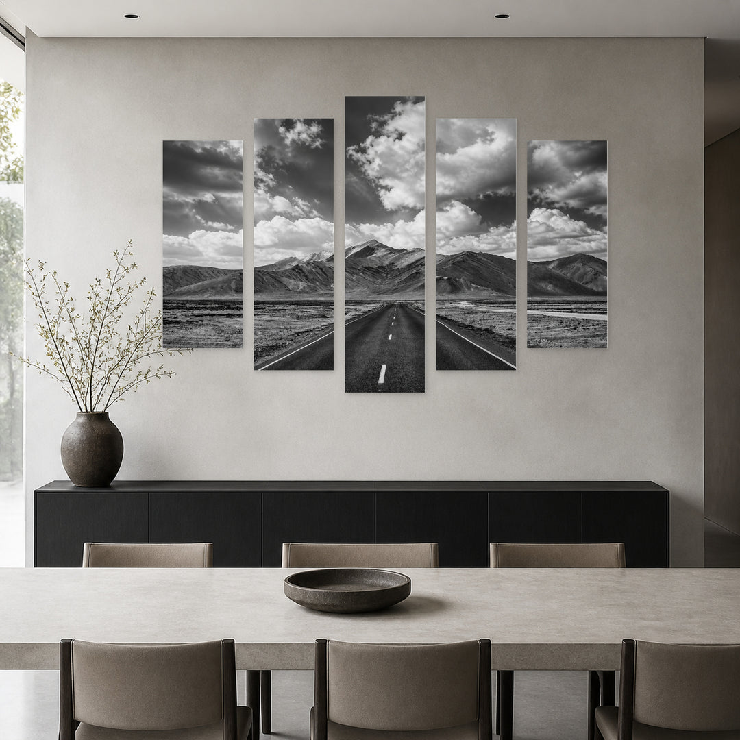 Himalayas in Serene Light — five-panel wall art in frontal interior | 5wallart 54812 M3