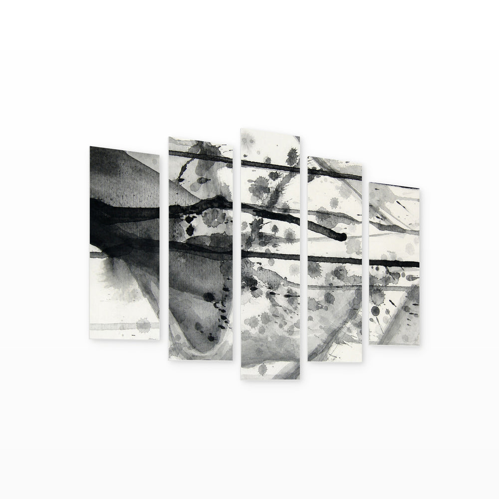 Abstract Background with Dreamlike Atmosphere — five-panel wall art on white background in perspective | 5wallart 54846 M1
