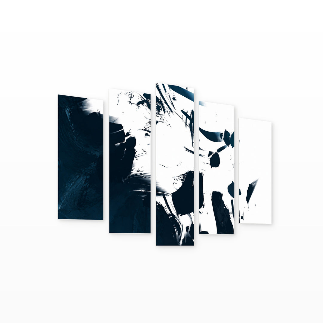 Creative Illustration in Vivid Color — five-panel wall art on white background in perspective | 5wallart 55179 M1