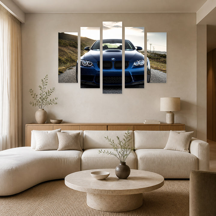 BMW M3 Blue Motion Study — five-panel wall art in frontal interior | 5wallart 56055 M3