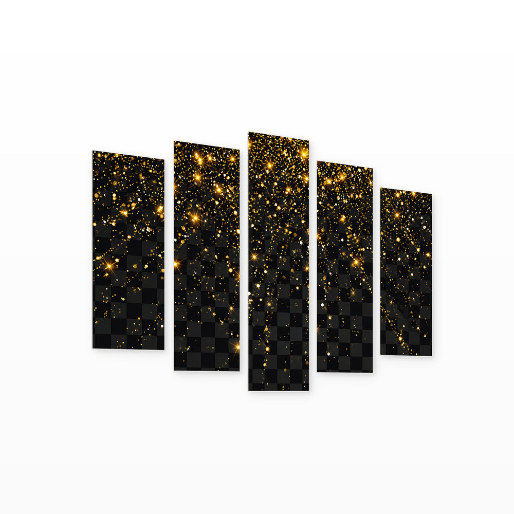 Dawn in Serene Light — five-panel wall art on white background in perspective | 5wallart 57129 M1