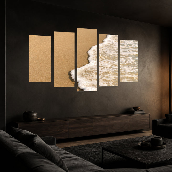 Invitation with Dreamlike Atmosphere — five-panel wall art in perspective interior | 5wallart 57505 M2