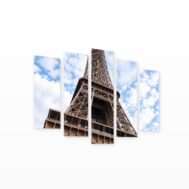 Symbol of Paris — five-panel wall art on white background in perspective | 5wallart 57578 M1