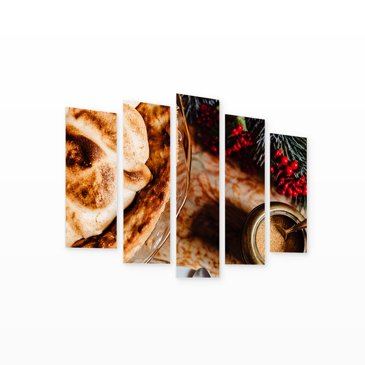 Afternoon Coffee Still Life — five-panel wall art on white background in perspective | 5wallart 57607 M1