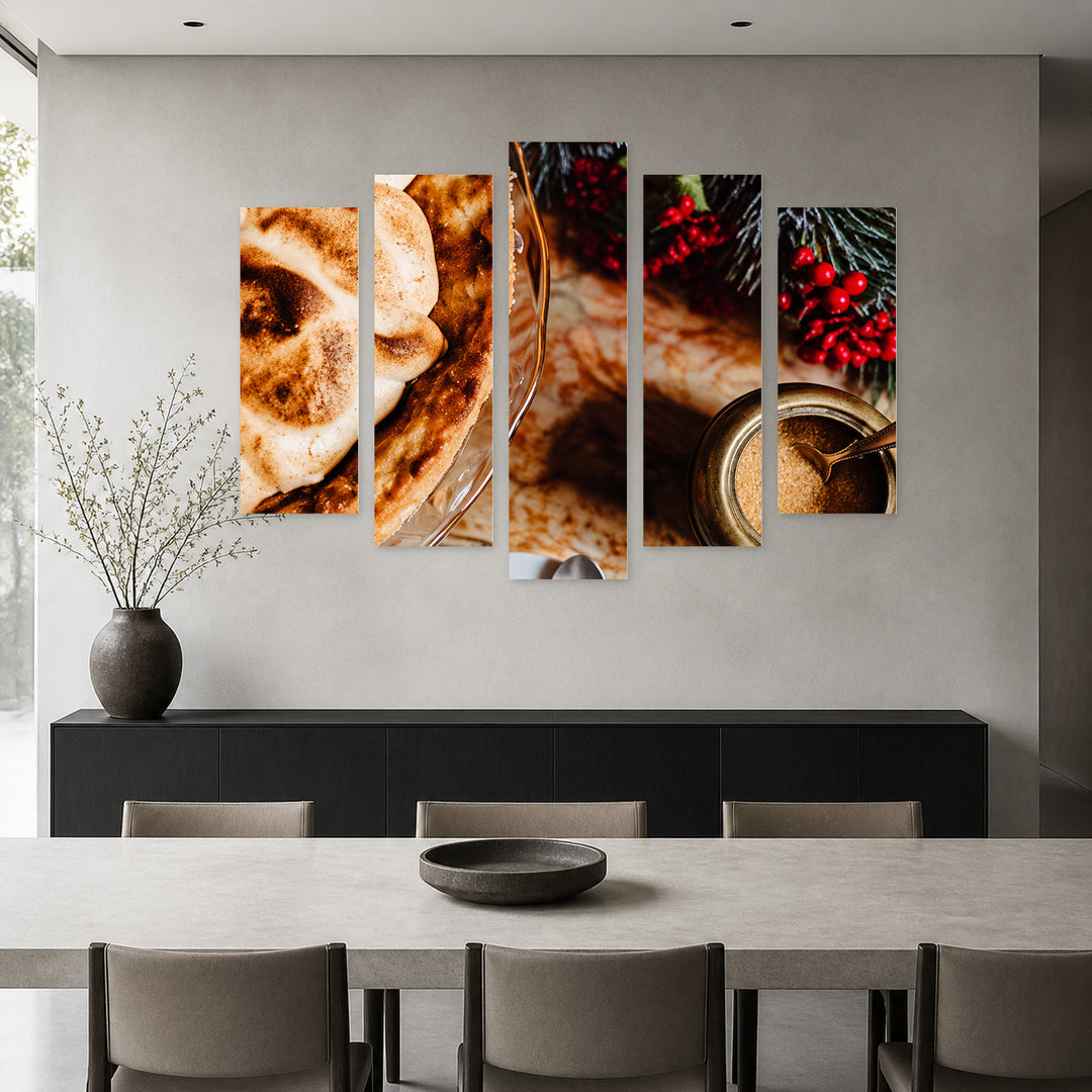 Afternoon Coffee Still Life — five-panel wall art in alternate frontal interior | 5wallart 57607 M4