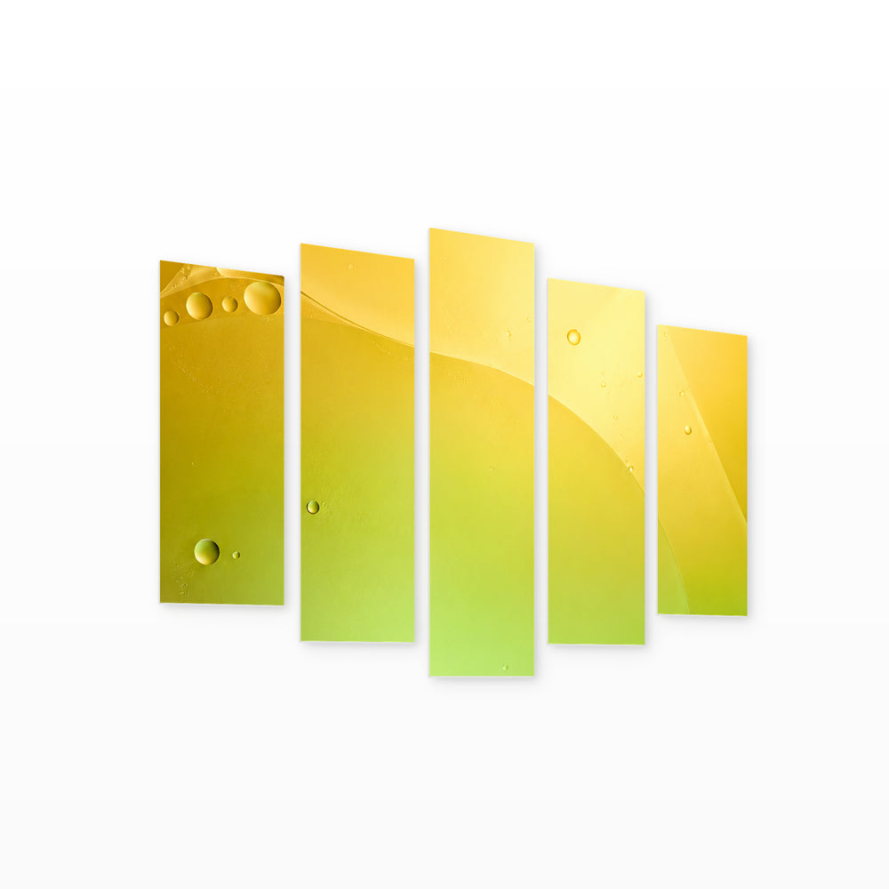 Lemonade in Serene Light — five-panel wall art on white background in perspective | 5wallart 57609 M1