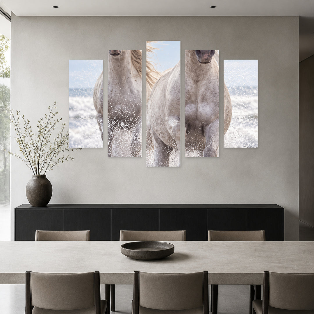 Free Spirit Wildlife Portrait — five-panel wall art in frontal interior | 5wallart 57646 M3