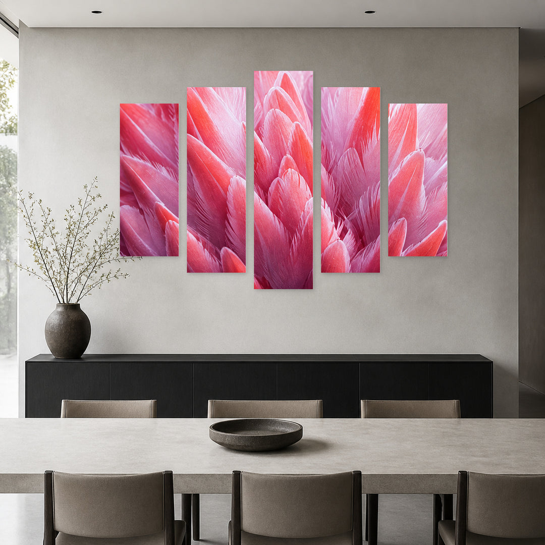 Touch Contemporary Study — five-panel wall art in frontal interior | 5wallart 57648 M3