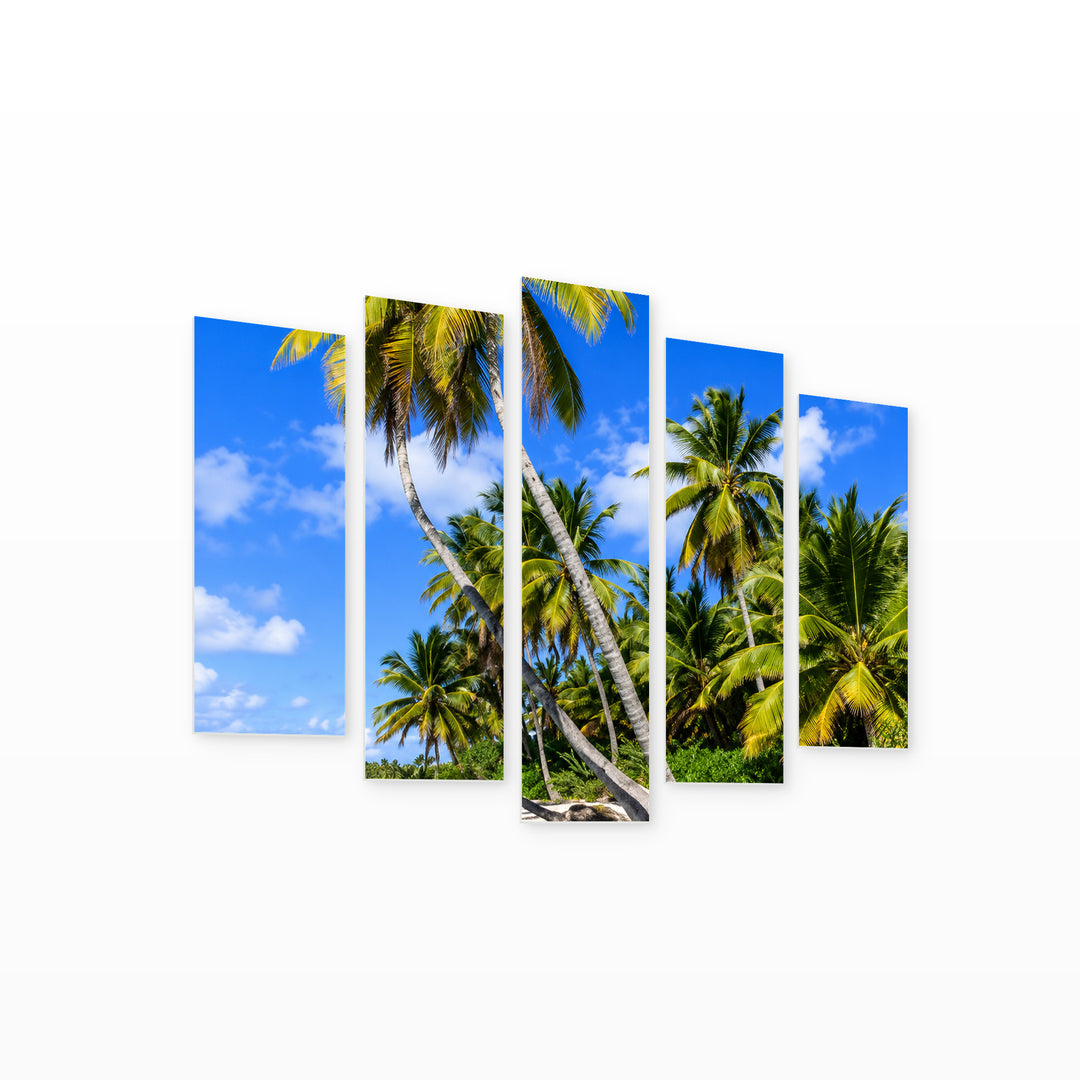 Dreamy Summer in Serene Light — five-panel wall art on white background in perspective | 5wallart 57660 M1