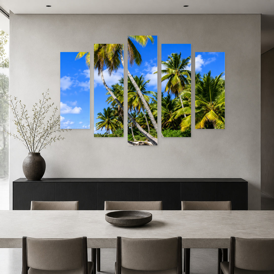 Dreamy Summer in Serene Light — five-panel wall art in frontal interior | 5wallart 57660 M3