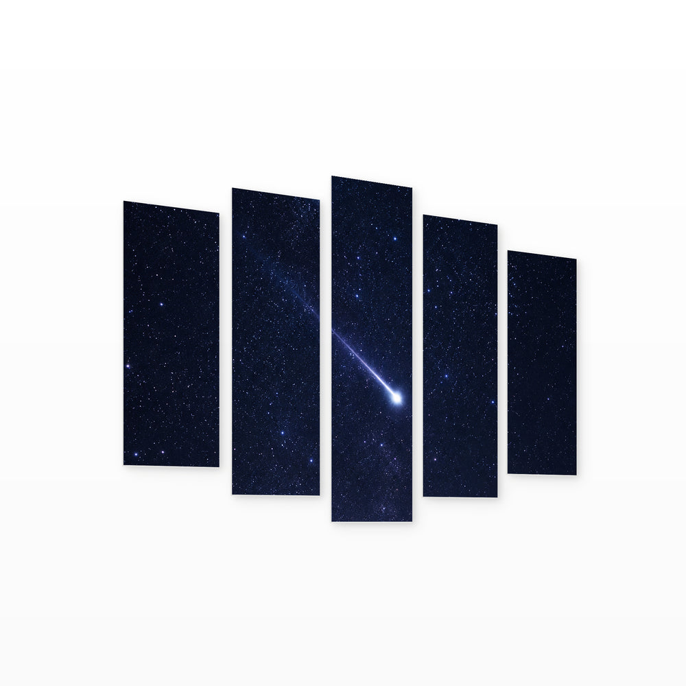 Make a Wish with Dreamlike Atmosphere — five-panel wall art on white background in perspective | 5wallart 57713 M1