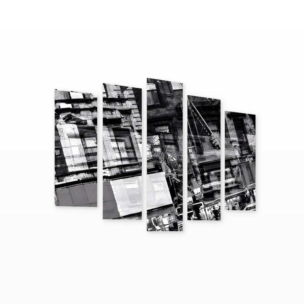 Dizzy in Serene Light — five-panel wall art on white background in perspective | 5wallart 57715 M1
