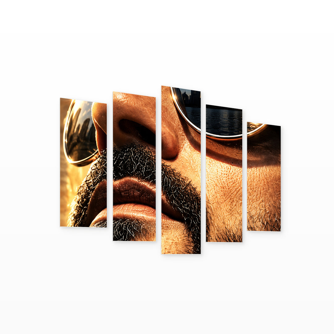 Daydream Modern Composition — five-panel wall art on white background in perspective | 5wallart 57898 M1