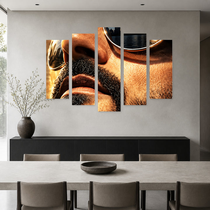 Daydream Modern Composition — five-panel wall art in frontal interior | 5wallart 57898 M3