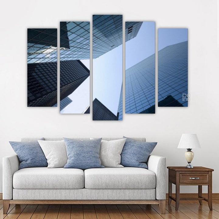 New York Buildings – five-piece modular wall art