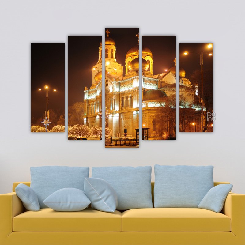 The Cathedral "Dormition of the Mother of God" in Varna – five-piece modular wall art